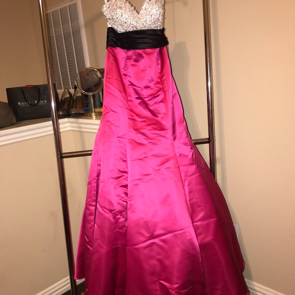 Pink Sparkle Marble Prom Dress